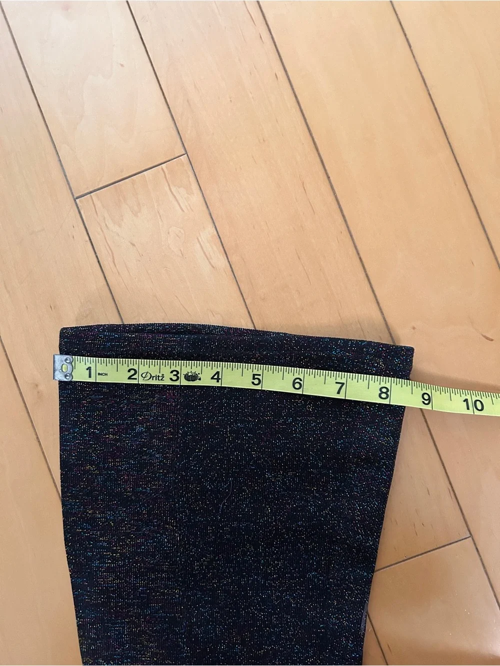 Zara Black Glitter Over-the-Knee Flat Boots